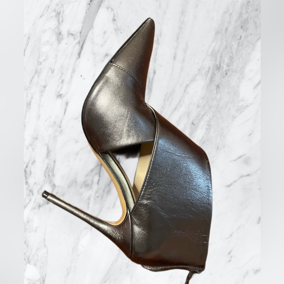 Zara metallic pewter ankle boots| shoes | heels | size 38 | 7.5 - Picture 6 of 15